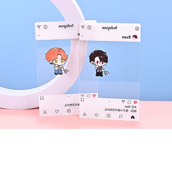 透卡定制ins印刷小卡開(kāi)團代發(fā)pvc大透明卡明信片方卡透明書(shū)簽定做